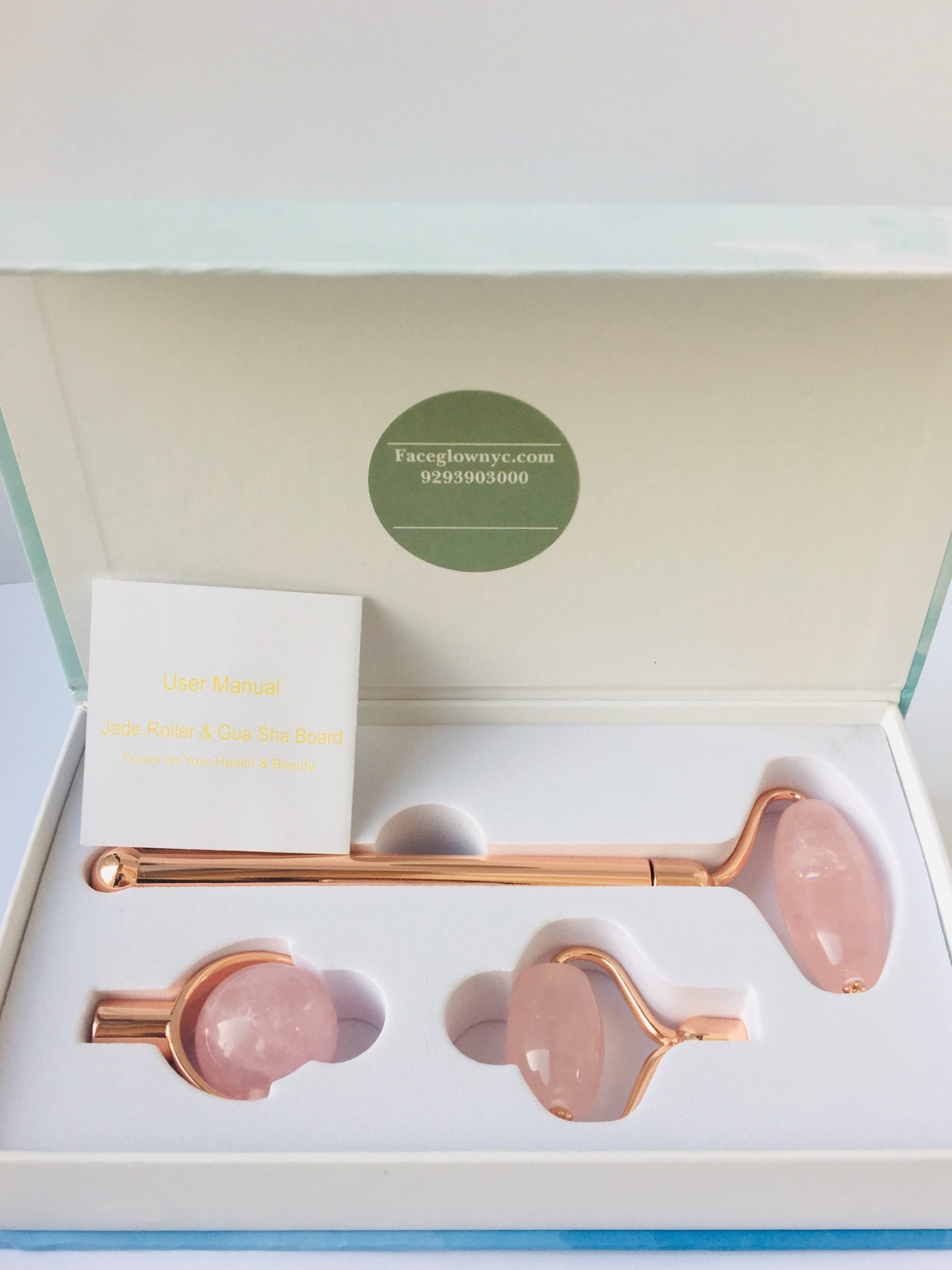 Rose Quartz Massage Roller Kit image 1